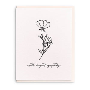Deepest Sympathy Flower Card