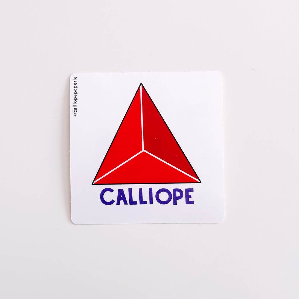 Image of white background with image of red Citgo sign and blue text says, "Calliope".