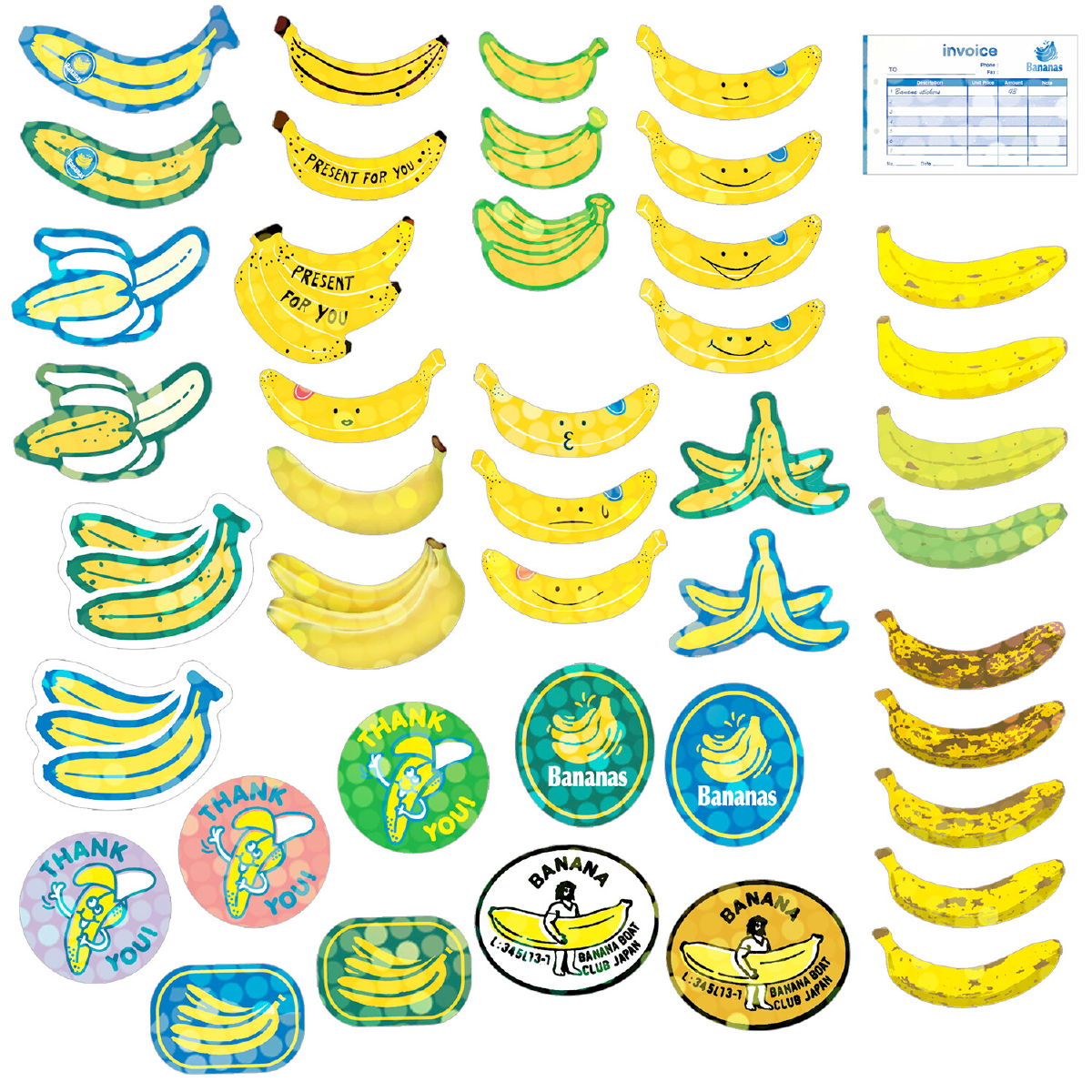 Banana Box Sticker Flakes