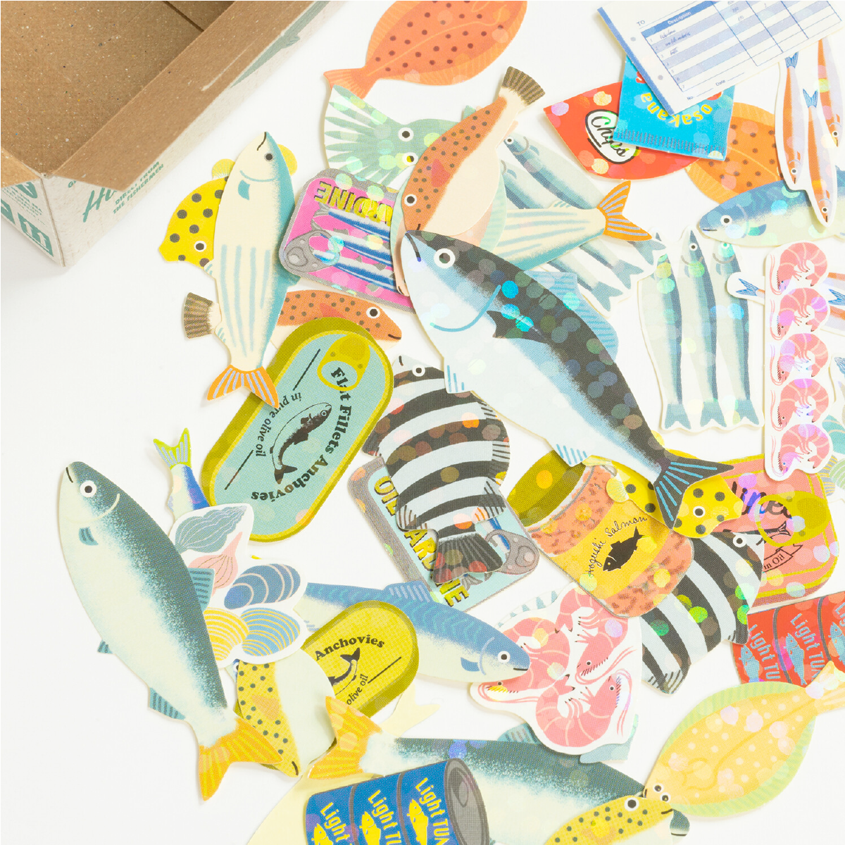 Fishy Box Sticker Flakes