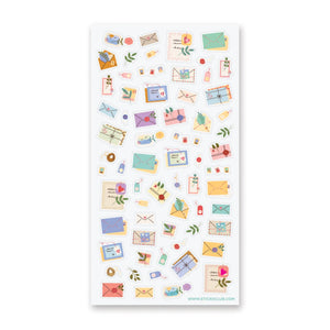 Small images of pastel colored envelopes.
