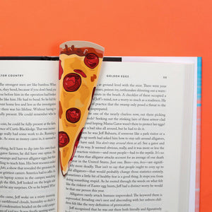 Die-Cut Pepperoni Pizza Bookmark