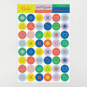 Get In Shape Icon Sticker Sheet