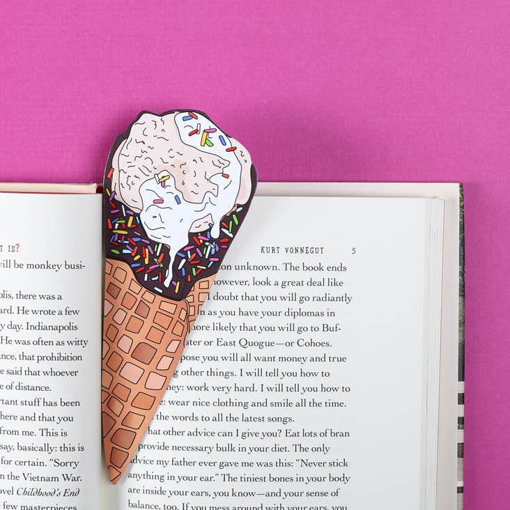 Die-Cut Ice Cream Cone Bookmark