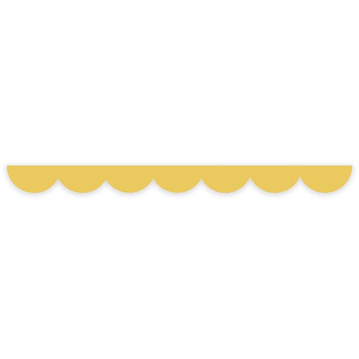 Yellow scalloped edge washi tape