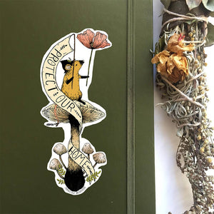 Protect Our Home Mousey Mushroom Sticker