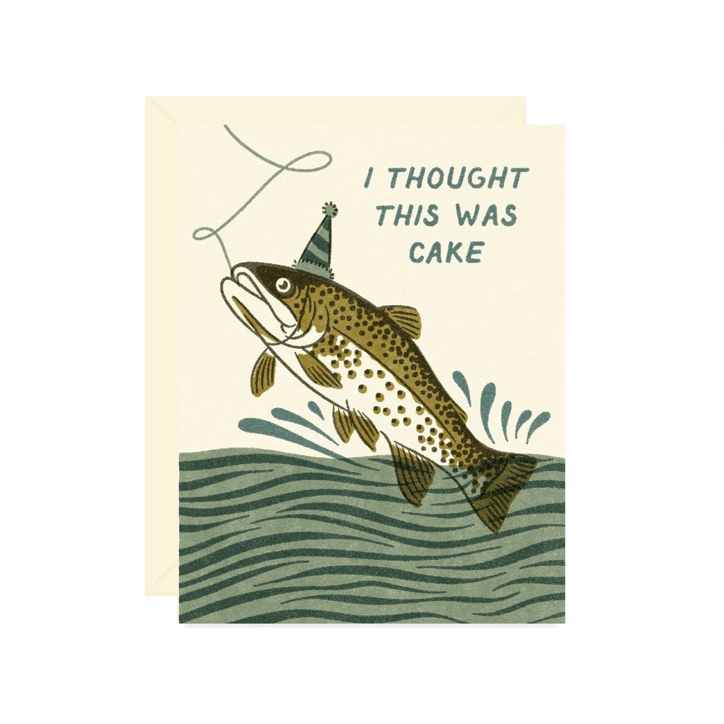 Trout & Cake Birthday Card