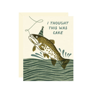 Trout & Cake Birthday Card