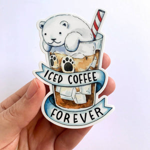 Iced Coffee Forever Sticker