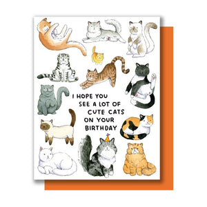 Lots Of Cute Cats Birthday Card