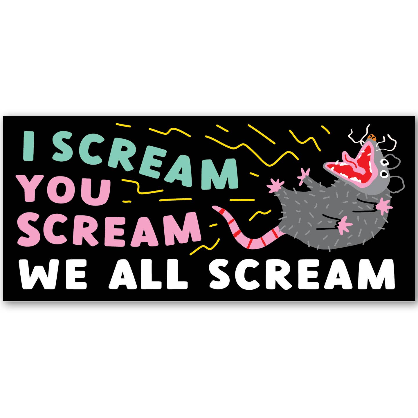 We Scream Mini Bumper Sticker