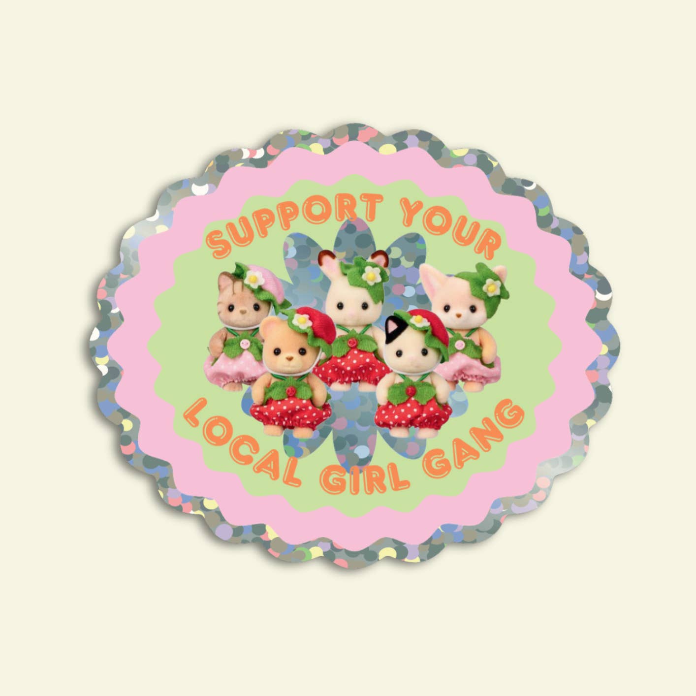 Girl Gang Sylvanian Family Sticker