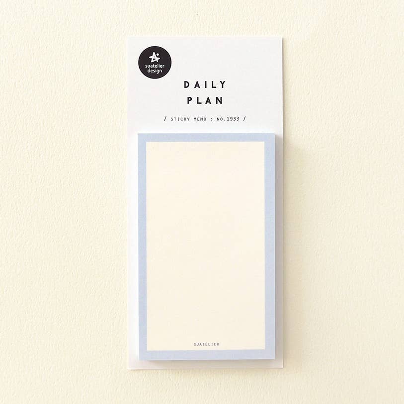 Blue Border Sticky Notes – Calliope Paperie