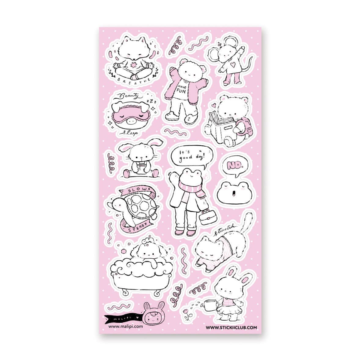 Adorable Self-Care Sticker Sheet