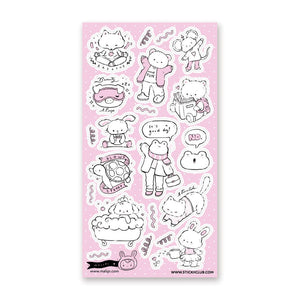 Adorable Self-Care Sticker Sheet