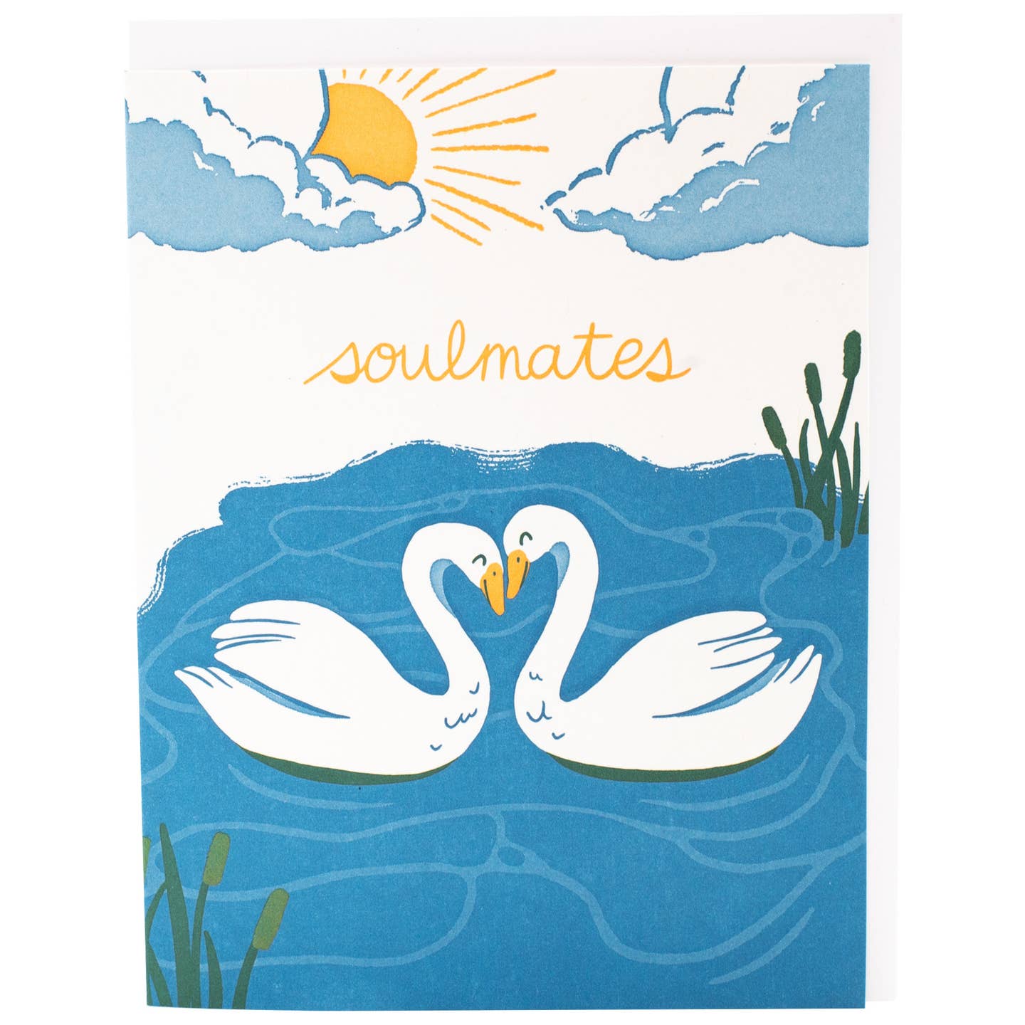 Swan Soulmates Love Card