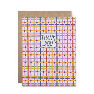 Plaid Thank You Card