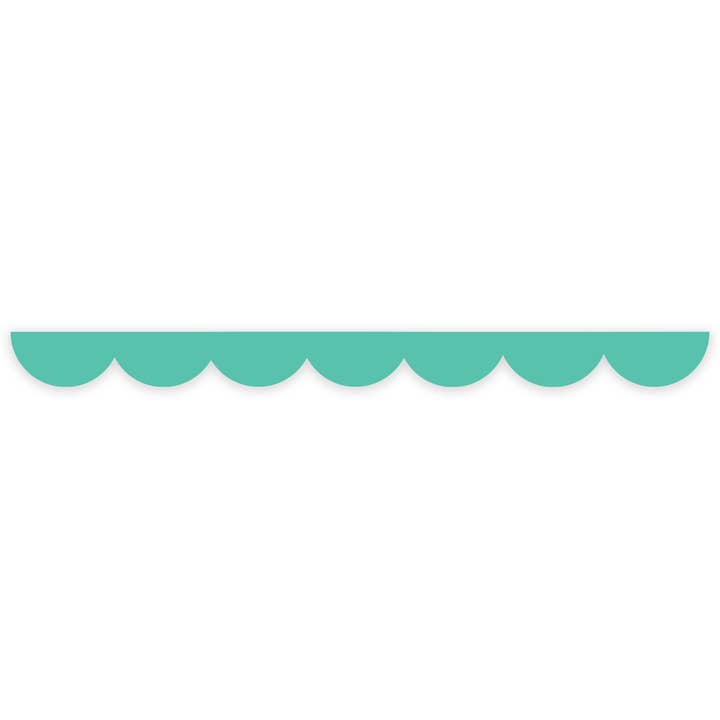 Teal scalloped edge washi tape