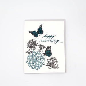 Happy Anniversary Flowers Card