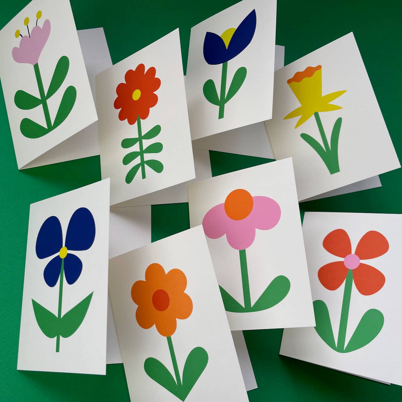 White background with images of flower on each one.