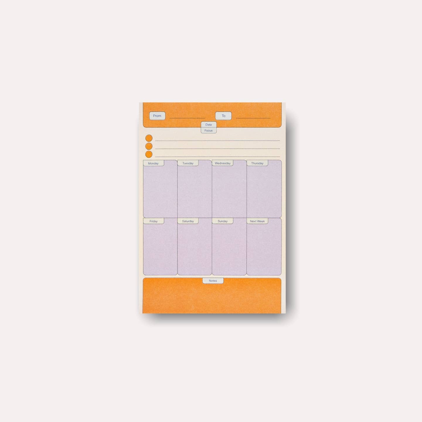 Beams Weekly Planner Sticky Note