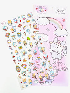 Nekoni Bunny Play Sticker Sheet