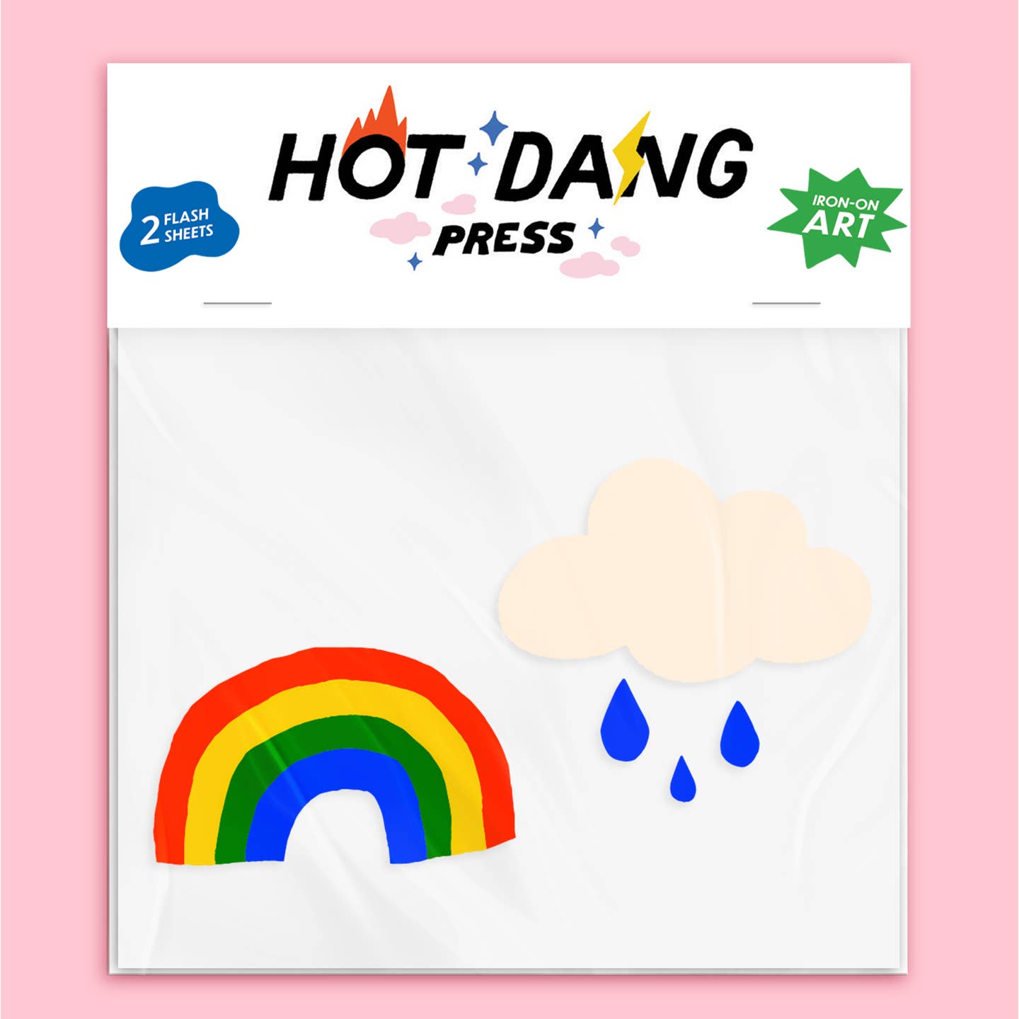 Rainbow & Cloud Iron On Sheet Set