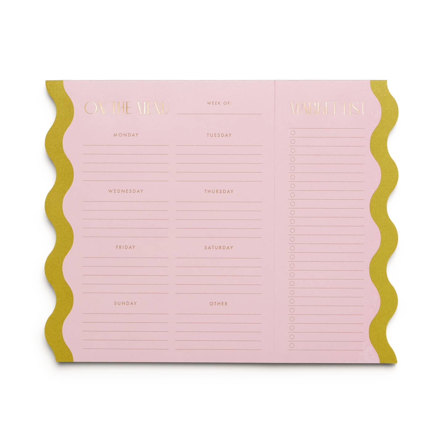 Meal Planner Notepad - Pink/Chartruese