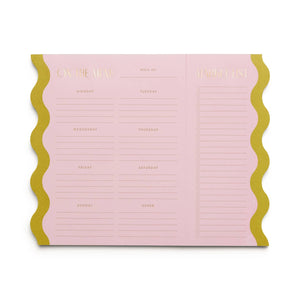 Meal Planner Notepad - Pink/Chartruese