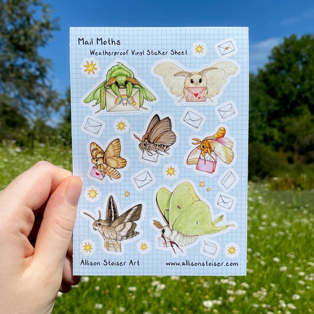 Mail Moths Sticker Sheet
