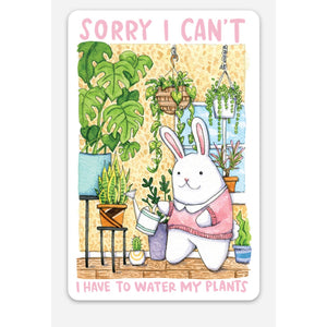 Water My Plants Bunny Sticker