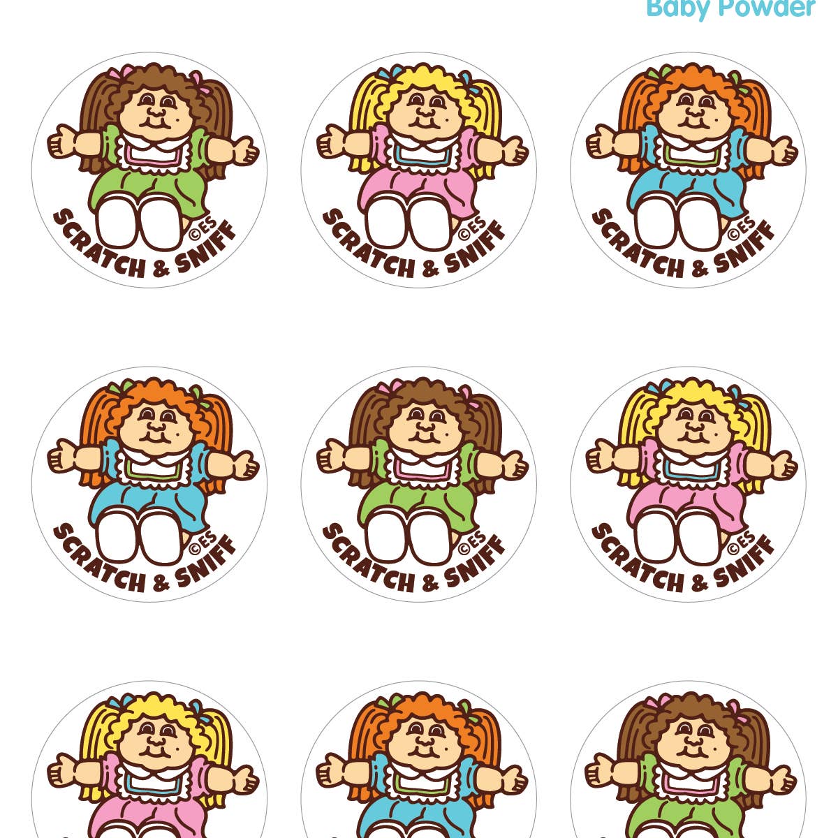 Baby Doll Scratch & Sniff Sticker Sheet