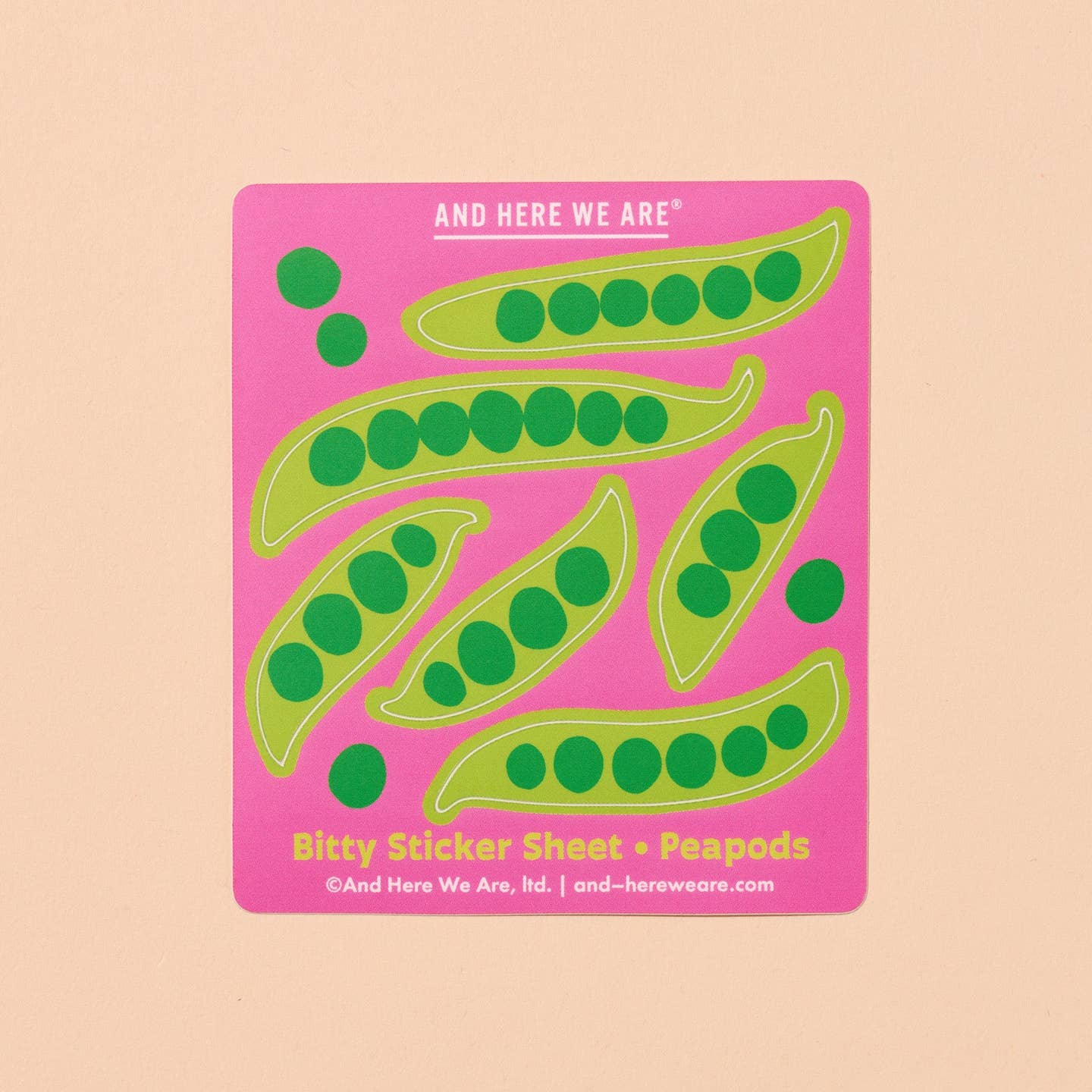 Pea Pods Bitty Vinyl Sticker Sheet