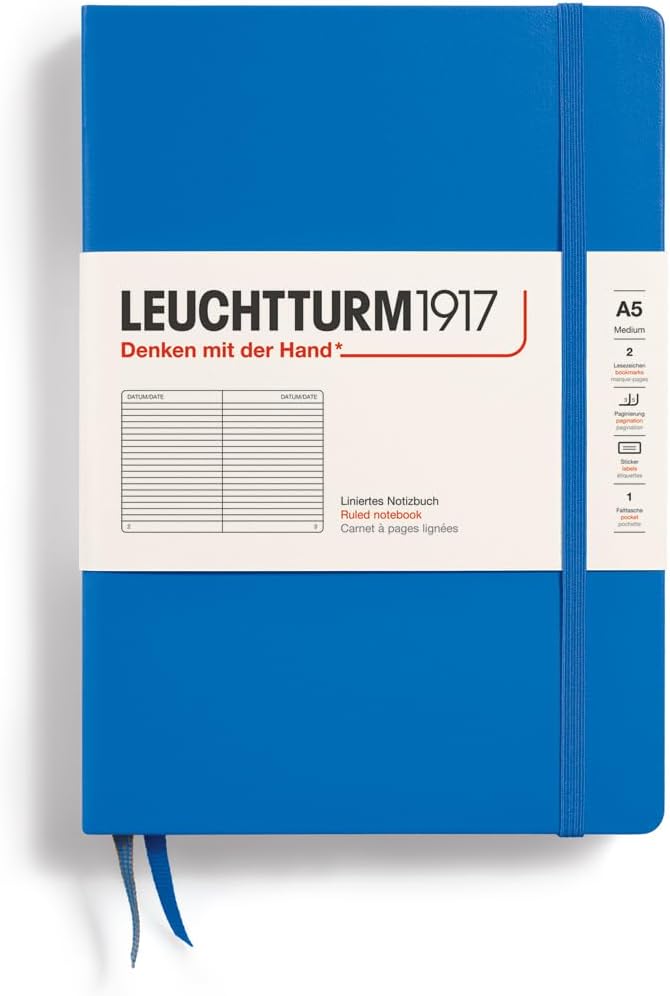 Leuchtturm A5 Hardcover Journal Ruled