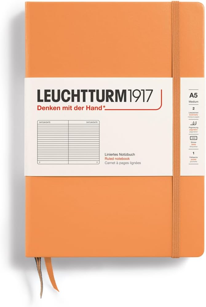 Leuchtturm A5 Hardcover Journal Ruled