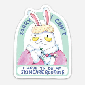 Skincare Routine Bunny Sticker