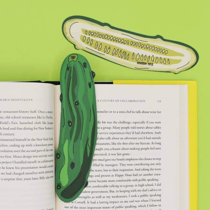 Die-Cut Pickle Bookmark