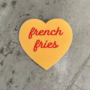 French Fries Love Sticker