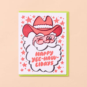 Yee-Haw-Lidays Santa Card