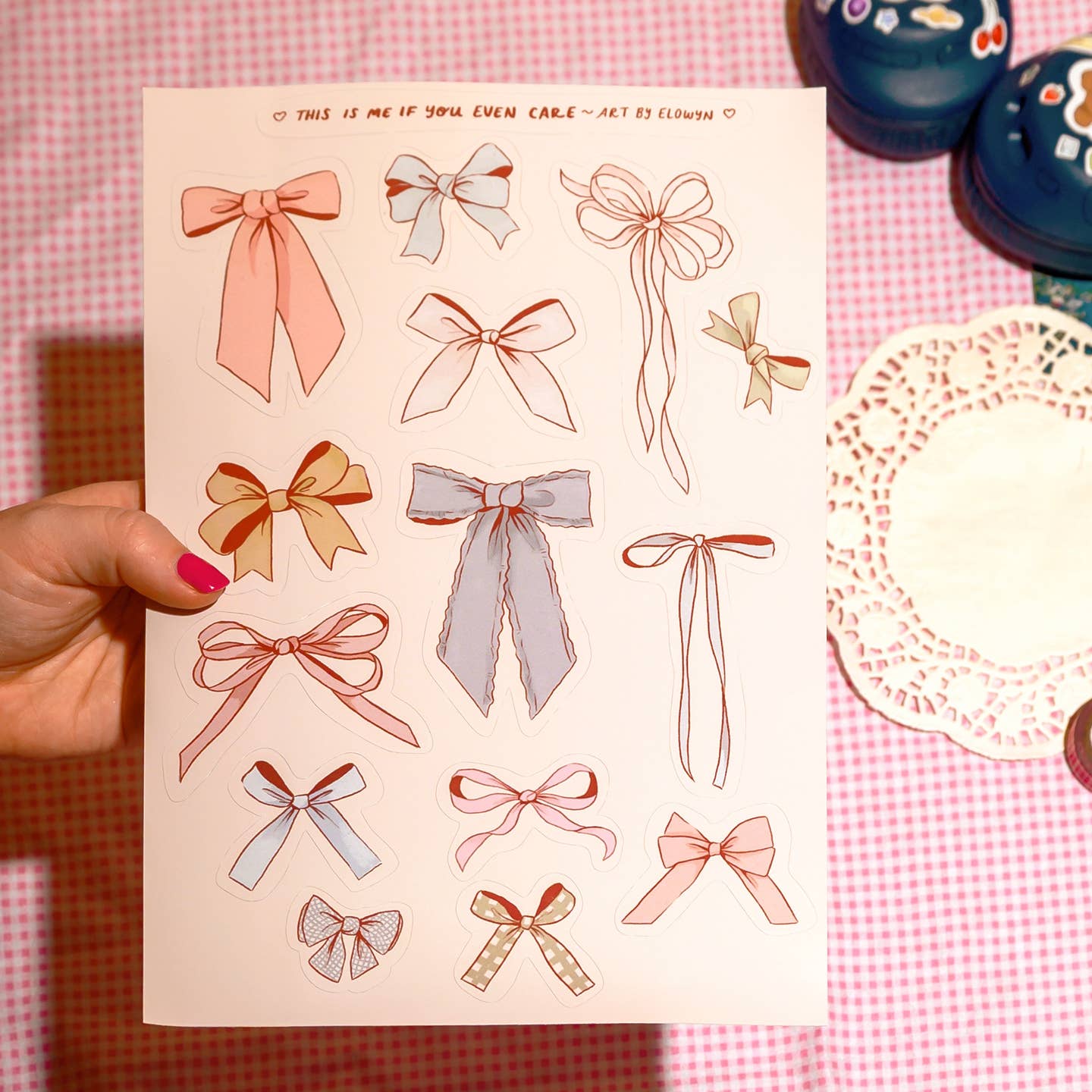 Paper Bow Sticker Bows Sticker Sheet – Calliope Paperie