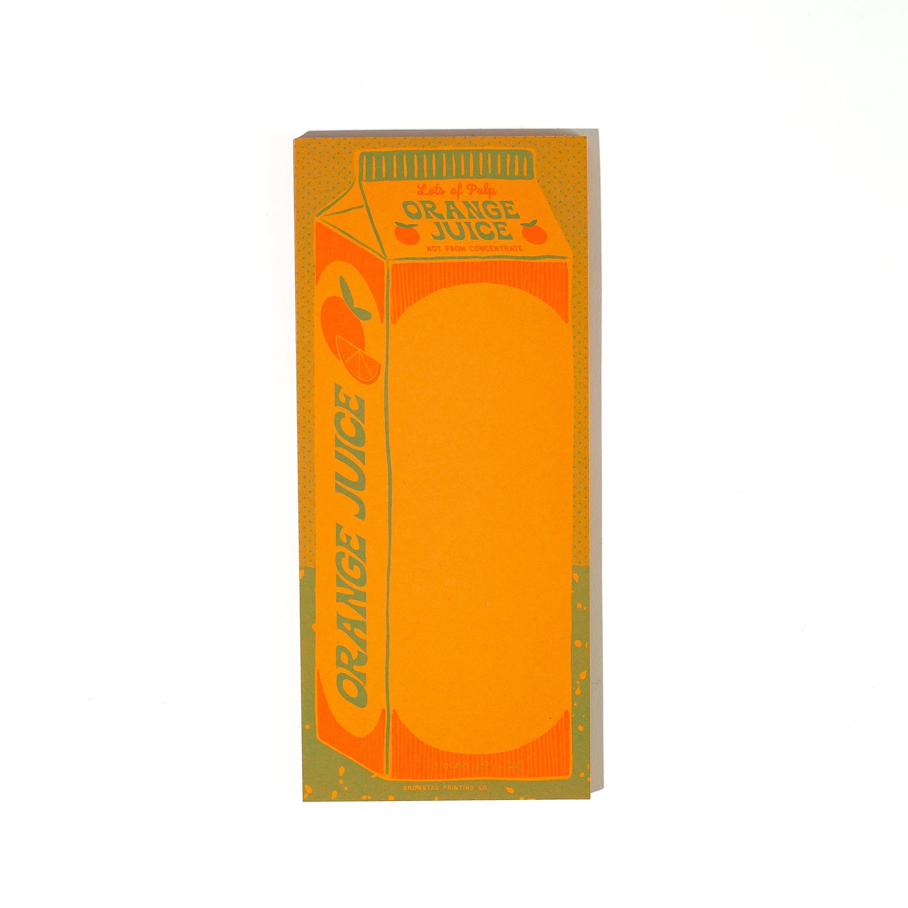 Orange Juice Risograph Notepad