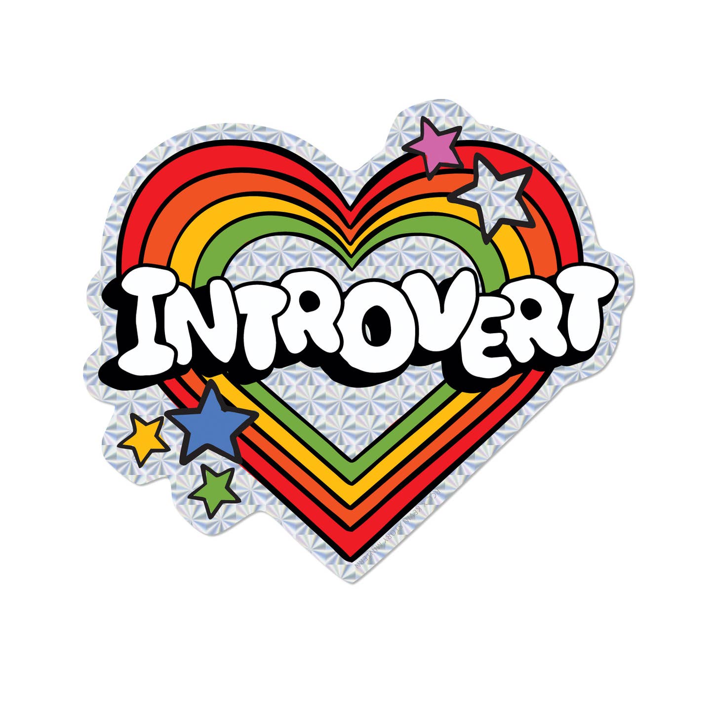 Introvert Prism Heart Sticker