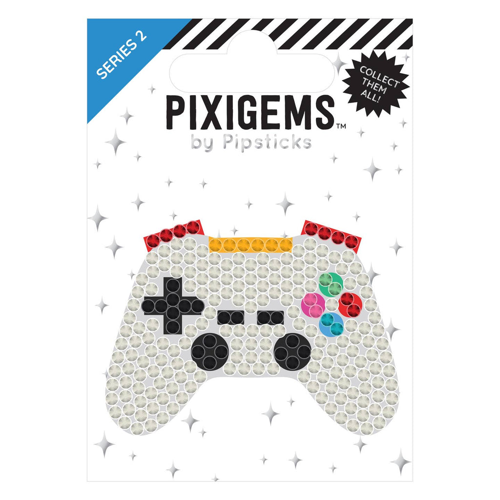 Sticker in the image of a video game controller.