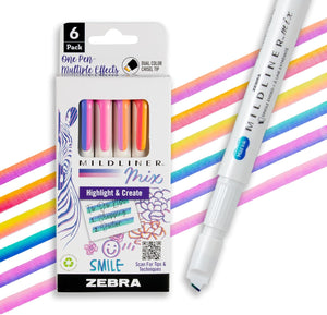 Mildliner Mix Highlighters- Set of 6