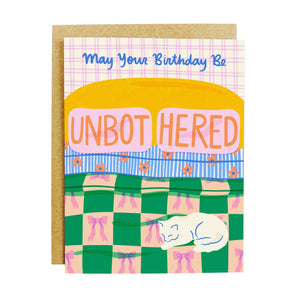 Unbothered Cat Birthday Card