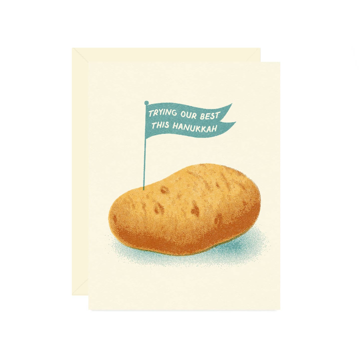 Potato Hanukkah Card