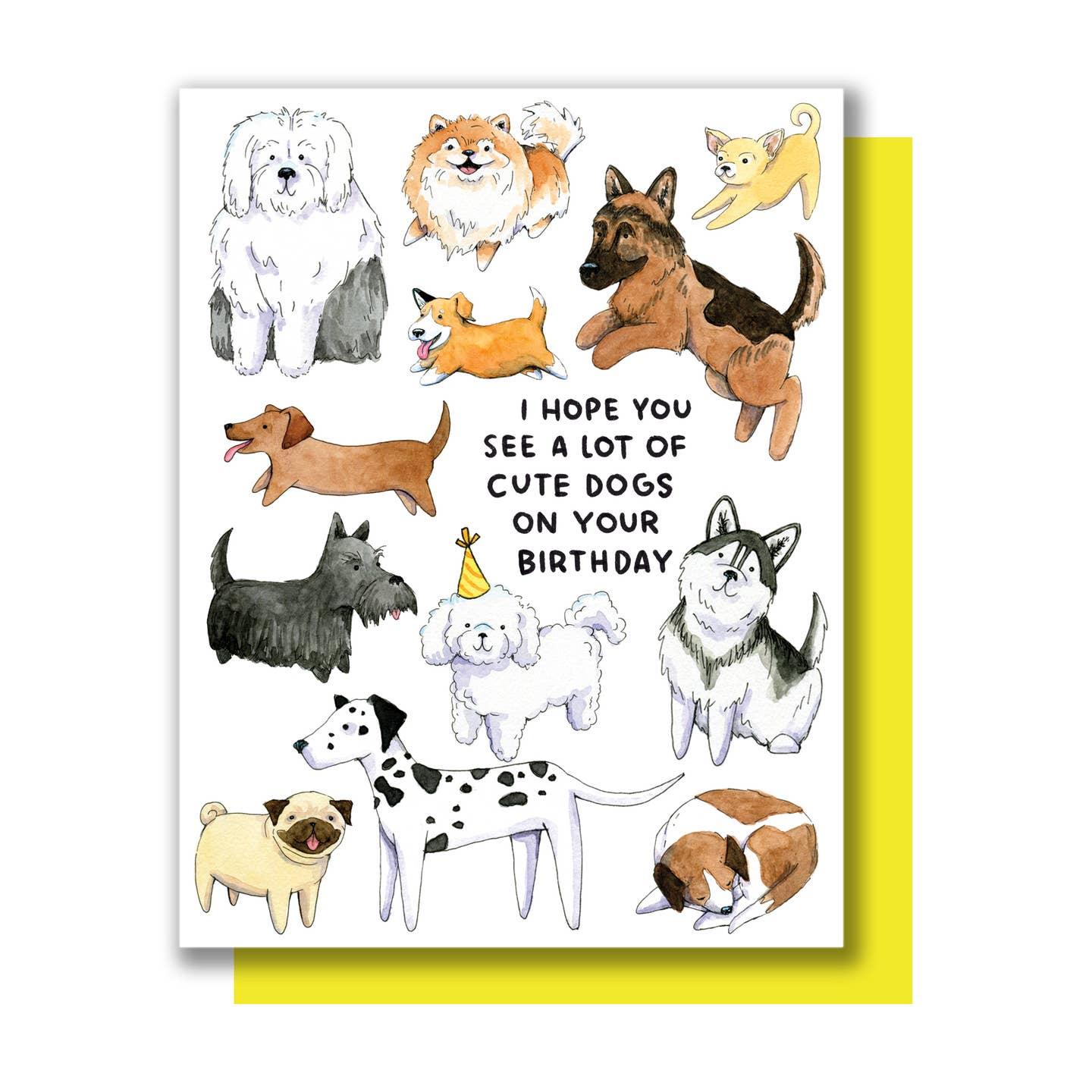 Lots Of Cute Dog Birthday Card