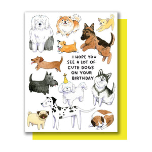 Lots Of Cute Dog Birthday Card