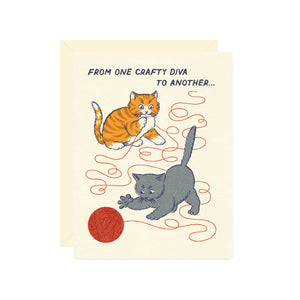 Crafty Diva Kitten Card