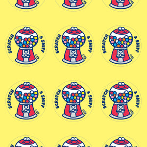 Bubble Gum Machine Scratch & Sniff Sticker Sheet